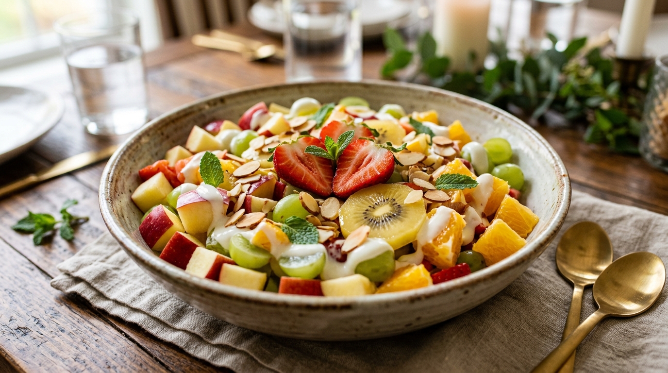 Hướng Dẫn Làm Salad Trái Cây Tươi Sốt Sữa Chua Thanh Mát Cho Cả Gia Đình